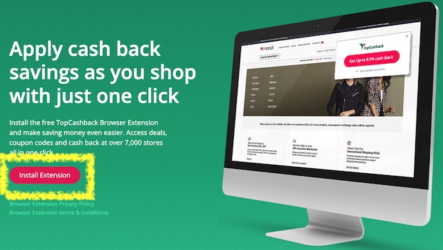 Topcashback現金回贈Chrome插件教學1