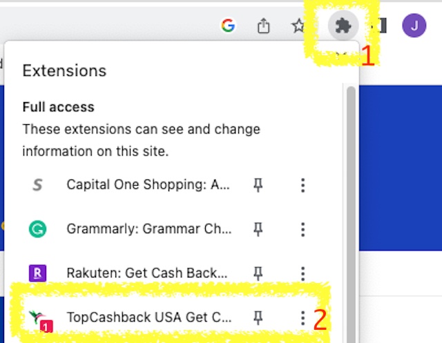 Topcashback現金回贈Chrome插件教學2